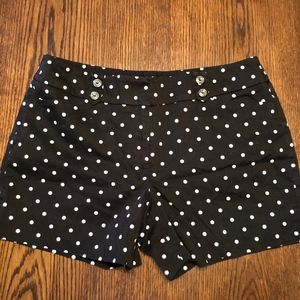 White House Black Market Polka Dot shorts, size 10